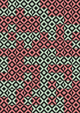 Soyut Geometrik Desen üretken hesaplama sanatı çizimi