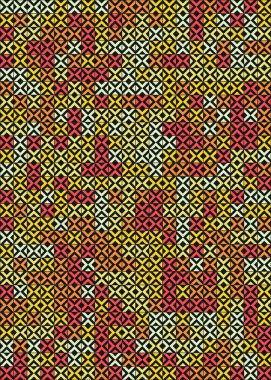 Soyut Geometrik Desen üretken hesaplama sanatı çizimi