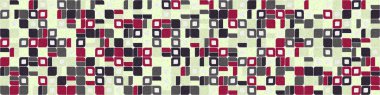 Soyut renk geometrik mozaik desen üretken hesaplama sanatı çizimi, yapboz rengi parçalarının taklidi