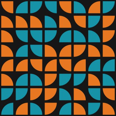 Soyut renk geometrik mozaik desen üretken hesaplama sanatı çizimi, yapboz rengi parçalarının taklidi