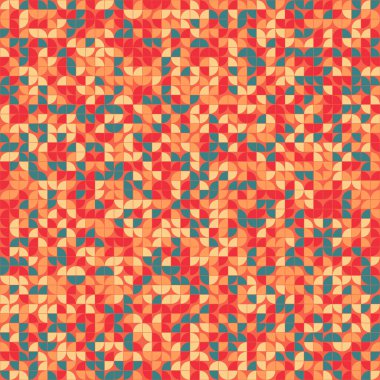 Soyut Geometrik Desen, üretken hesaplama sanatı, vektör illüstrasyonu