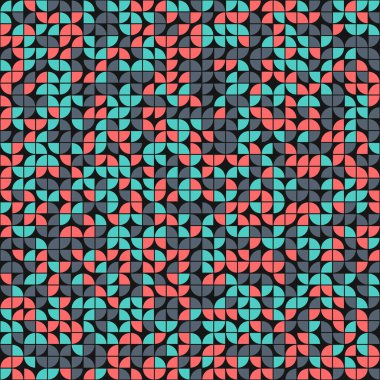 Soyut Geometrik Desen, üretken hesaplama sanatı, vektör illüstrasyonu