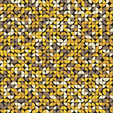 Soyut renk geometrik mozaik desen üretken hesaplama sanatı çizimi, yapboz rengi parçalarının taklidi