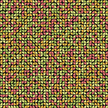 Soyut Geometrik Desen üretken hesaplama sanatı çizimi