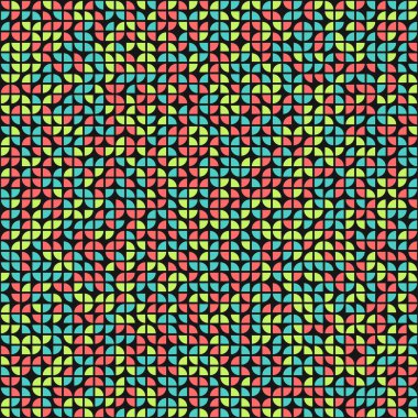 Soyut Geometrik Desen, üretken hesaplama sanatı, vektör illüstrasyonu