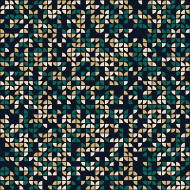 Soyut renk geometrik mozaik desen üretken hesaplama sanatı çizimi, yapboz rengi parçalarının taklidi