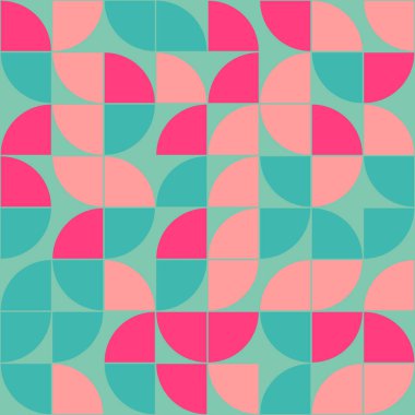 Soyut renk geometrik mozaik desen üretken hesaplama sanatı çizimi, yapboz rengi parçalarının taklidi