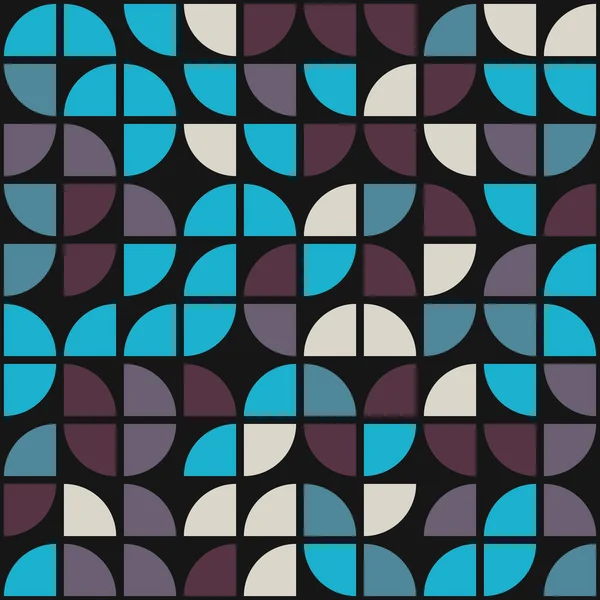 Vector Seamless Abstract Geometric Pattern Generative Computational Art Illustration —  Vetores de Stock