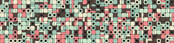 Abstrakte Farbe Geometrisches Mosaik Muster Generative Computergestützte Kunst Illustration Nachahmung — Stockvektor