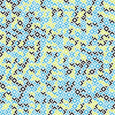 Soyut Geometrik Desen üretken hesaplama sanatı çizimi