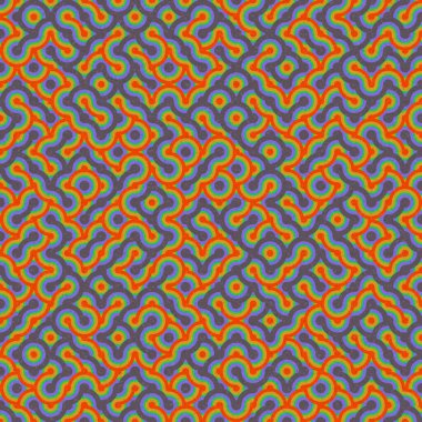 Soyut Geometrik Desen, üretken hesaplama sanatı, vektör illüstrasyonu