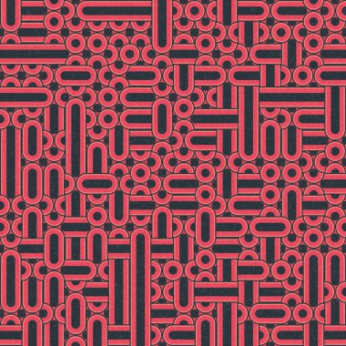 Soyut Geometrik Desen üretken hesaplama sanatı çizimi