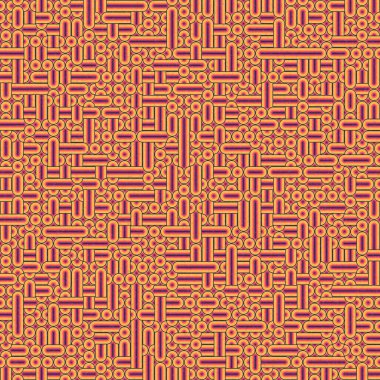 Soyut Geometrik Desen üretken hesaplama sanatı çizimi