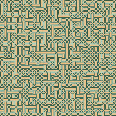 Soyut Geometrik Desen üretken hesaplama sanatı çizimi