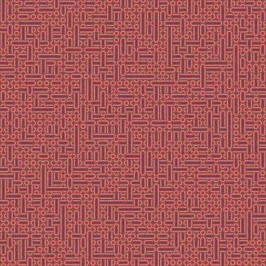 Soyut Geometrik Desen üretken hesaplama sanatı çizimi