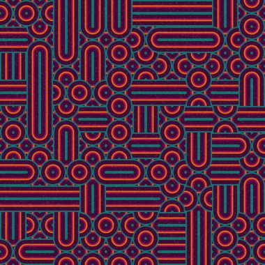 Soyut Geometrik Desen üretken hesaplama sanatı çizimi