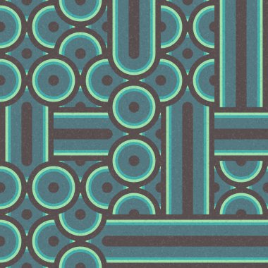 Soyut Geometrik Desen üretken hesaplama sanatı çizimi