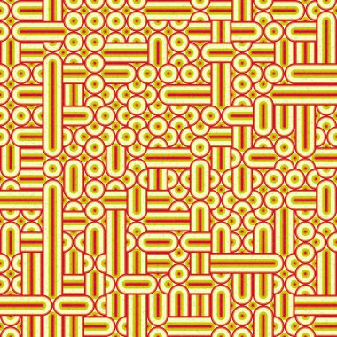 Soyut Geometrik Desen üretken hesaplama sanatı çizimi