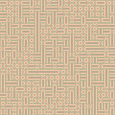 Soyut Geometrik Desen üretken hesaplama sanatı çizimi