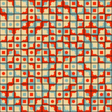 Soyut Geometrik Desen üretken hesaplama sanatı çizimi