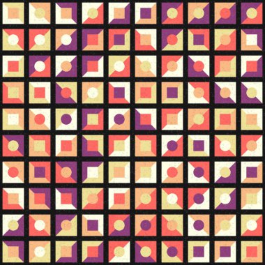 Soyut Geometrik Desen üretken hesaplama sanatı çizimi