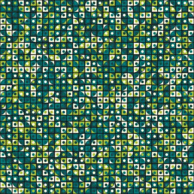 Soyut Geometrik Desen üretken hesaplama sanatı çizimi