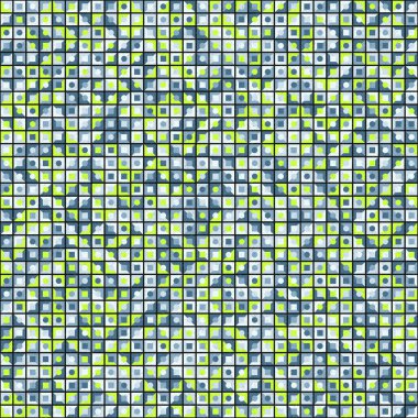 Soyut Geometrik Desen üretken hesaplama sanatı çizimi