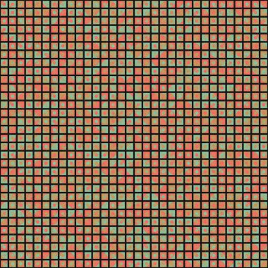 Soyut renk geometrik mozaik desen üretken hesaplama sanatı çizimi, fayans rengi parçalarının taklidi