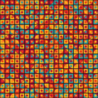 Soyut Geometrik Desen üretken hesaplama sanatı çizimi