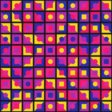 Soyut Geometrik Desen üretken hesaplama sanatı çizimi