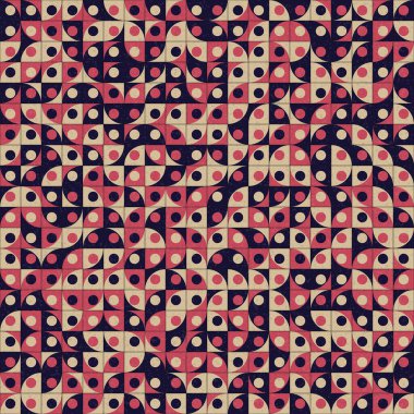 Soyut Geometrik Desen, üretken hesaplama sanatı, vektör illüstrasyonu