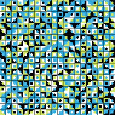 Soyut Geometrik Desen üretken hesaplama sanatı çizimi