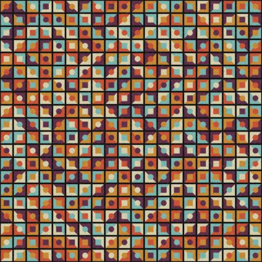 Soyut Geometrik Desen üretken hesaplama sanatı çizimi