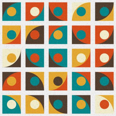 Soyut Geometrik Desen, üretken hesaplama sanatı, vektör illüstrasyonu