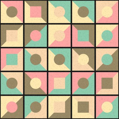 Soyut Geometrik Desen üretken hesaplama sanatı çizimi