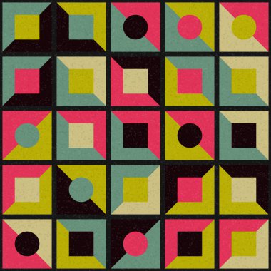 Soyut Geometrik Desen üretken hesaplama sanatı çizimi