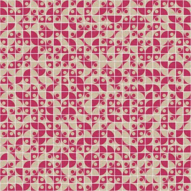 Soyut Geometrik Desen, üretken hesaplama sanatı, vektör illüstrasyonu