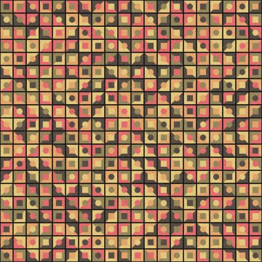 Soyut Geometrik Desen üretken hesaplama sanatı çizimi