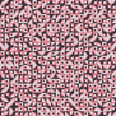 Soyut Geometrik Desen, üretken hesaplama sanatı, vektör illüstrasyonu