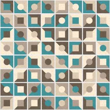 Üretken hesaplama sanatının soyut geometrik modeli, vektör illüstrasyonu 