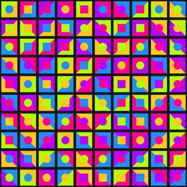 Soyut Geometrik Desen üretken hesaplama sanatı çizimi