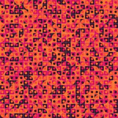 Soyut Geometrik Desen üretken hesaplama sanatı çizimi