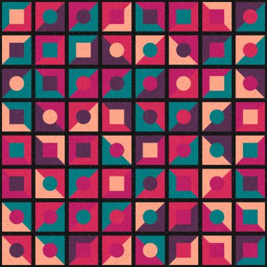 Soyut Geometrik Desen üretken hesaplama sanatı çizimi