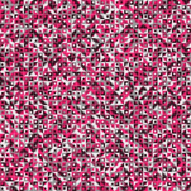 Soyut renk geometrik mozaik desen üretken hesaplama sanatı çizimi, fayans rengi parçalarının taklidi