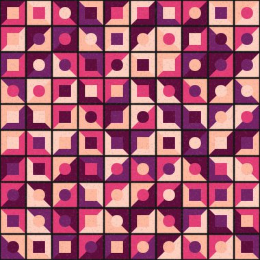 Soyut Geometrik Desen üretken hesaplama sanatı çizimi