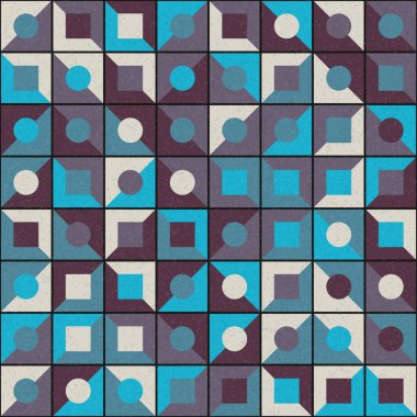 Soyut Geometrik Desen üretken hesaplama sanatı çizimi