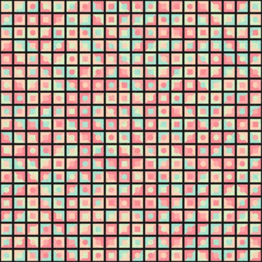 Soyut Geometrik Desen üretken hesaplama sanatı çizimi