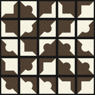 Soyut renk geometrik mozaik desen üretken hesaplama sanatı çizimi, fayans rengi parçalarının taklidi