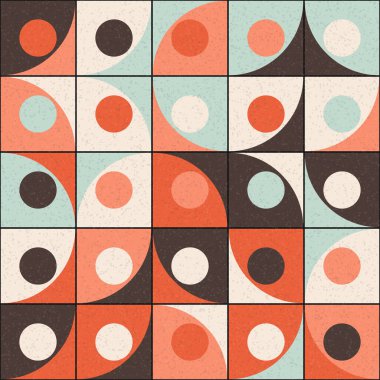 Soyut renk geometrik mozaik desen üretken hesaplama sanatı çizimi, fayans rengi parçalarının taklidi