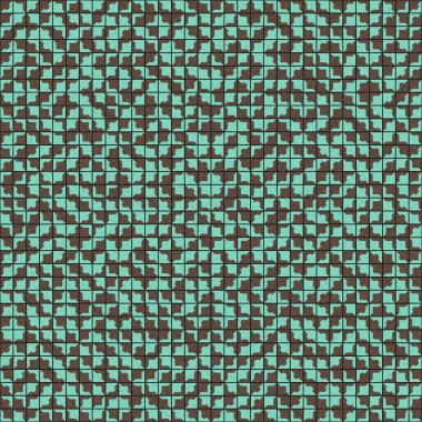 Soyut renk geometrik mozaik desen üretken hesaplama sanatı çizimi, fayans rengi parçalarının taklidi